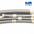 Tuyau de téflon PTFE tressé extérieur de fil de 3/4 de pouce flexible flexible à hautes températures